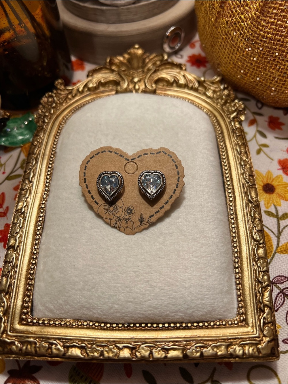 Brighton Ecstatic Heart Crystal Stud Earrings